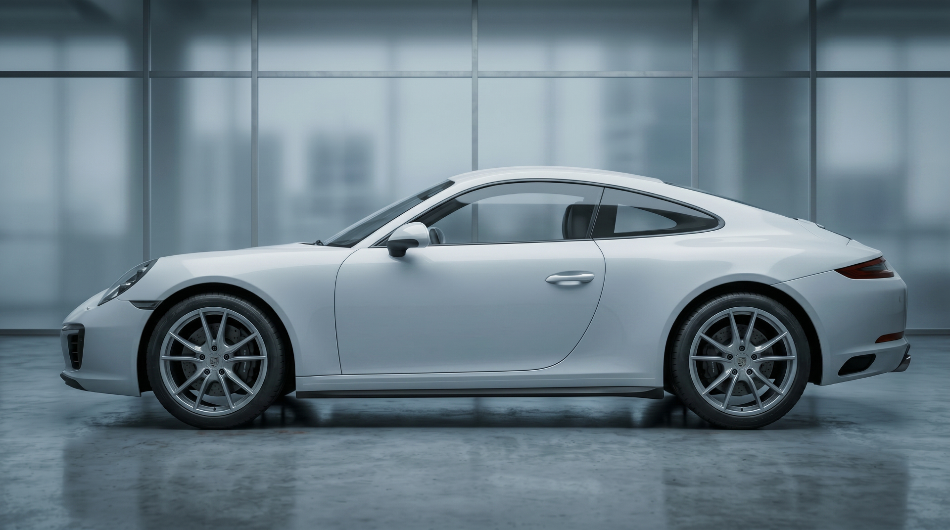 Etter — speilblank blå Porsche etter detaljering hos Konnerud Bilshine